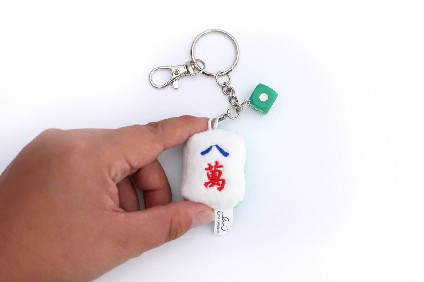 Tiny Mahjong Tile Plush Key & Bag Charm: Zhong (Red Dragon) / No Packaging