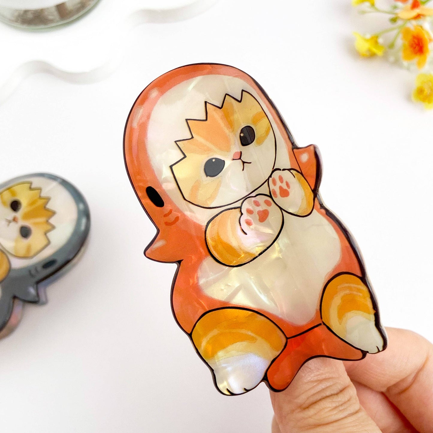 Adorable Shark Cat Acetate Hair Claw