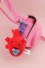 Load image into Gallery viewer, Heart Bag Charm 4&quot; Plush Keychain
