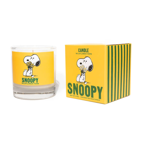 3P4 x Peanuts® Candle - Snoopy Bouquet (Wildflower Fern) - Front & Company: Gift Store