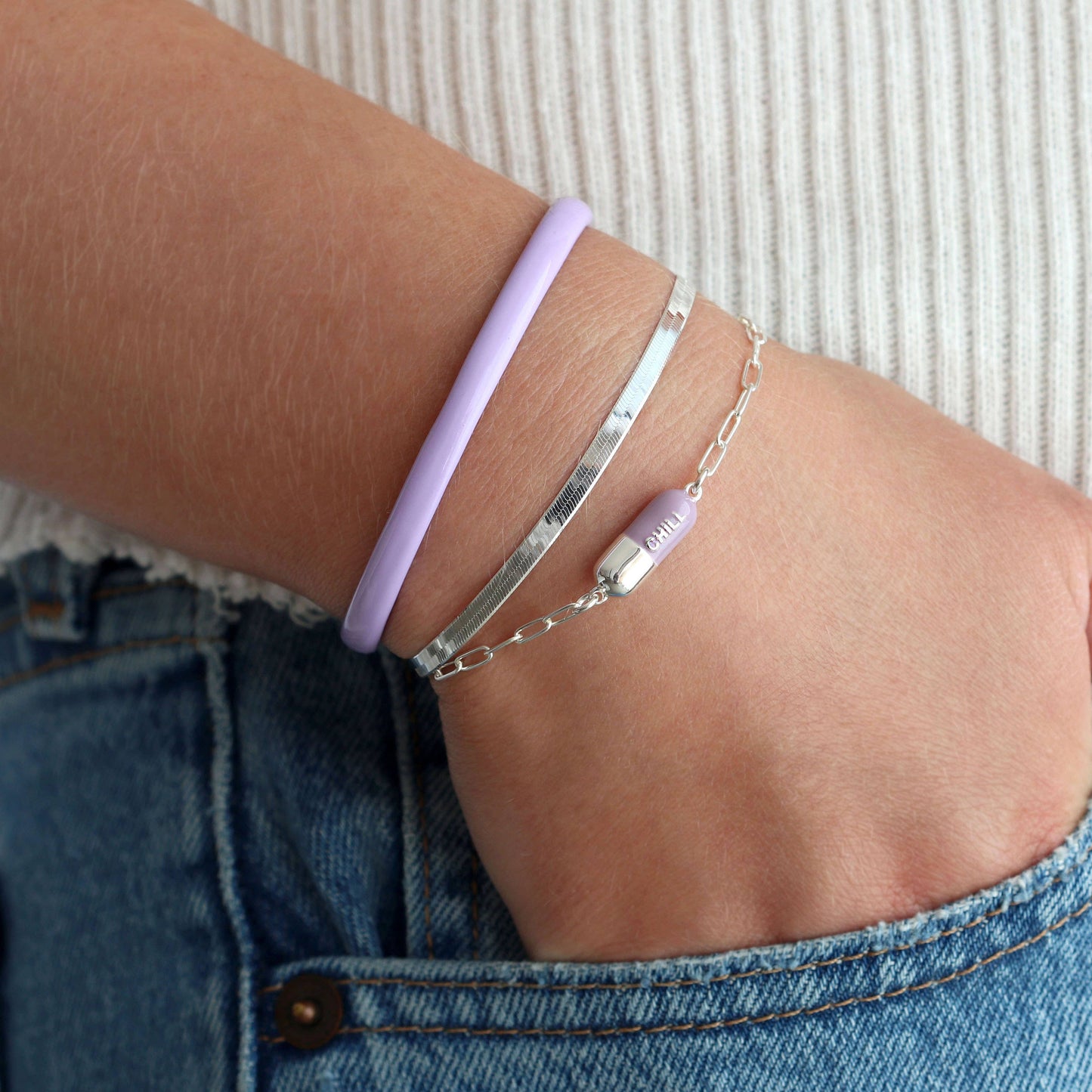 Chill Pill Charm Bracelet 18K Gold Vermeil
