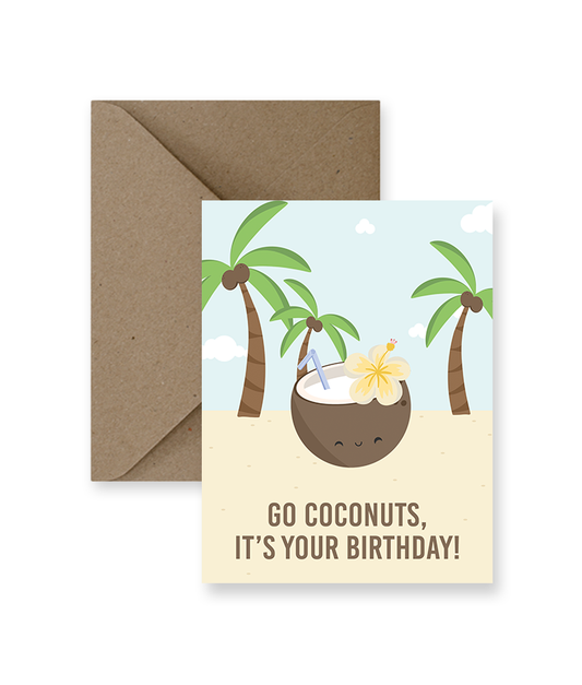 Go Coconuts Birthday Card