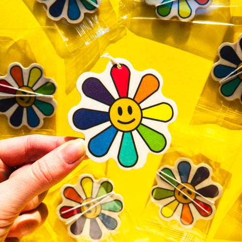 Rainbow Flower Air Freshener - Front & Company: Gift Store