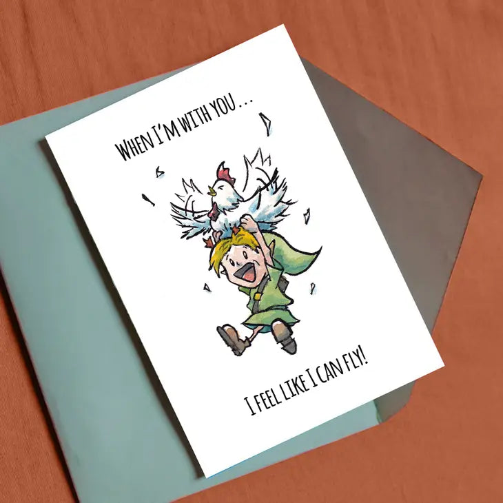 "I Can Fly" - Zelda Valentines, Birthday, Anniversary Card