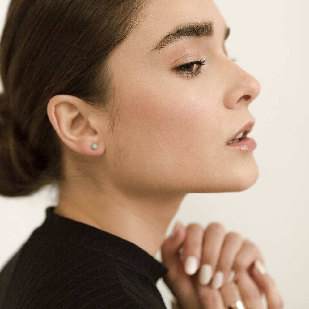 Turquoise Studs 4mm