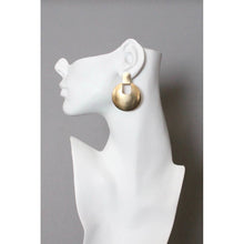 Load image into Gallery viewer, BKNE78 Geometric round brass post earrings
