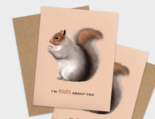 Load image into Gallery viewer, I&#39;m Nuts About You Pun Love Card
