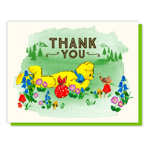 Bear & Snail Thank You Card - Front & Company: Gift Store