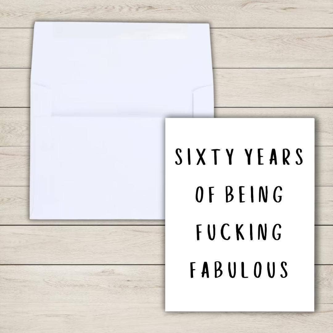 Funny 60th Birthday Card: Rude Milestone Gift
