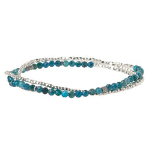 Load image into Gallery viewer, Delicate Stone Bracelet/Necklace -  Apatite/Silver
