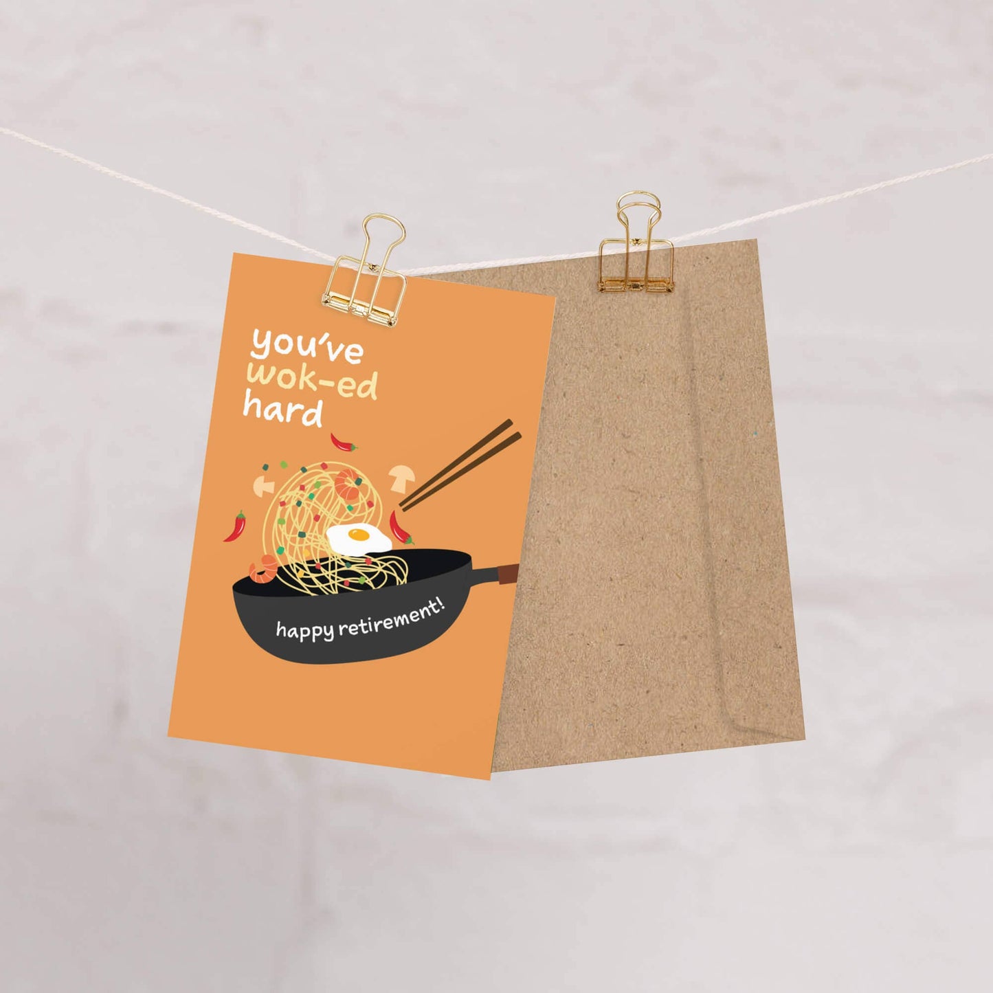 Wok-ed Hard Funny Retirement Cards | Chinese Food Pun Greetings