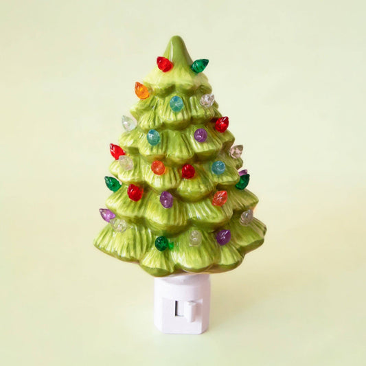Vintage Tree Night Light | Retro Green