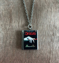 Load image into Gallery viewer, Book Locket Dracula - Black with Lingering Hand
