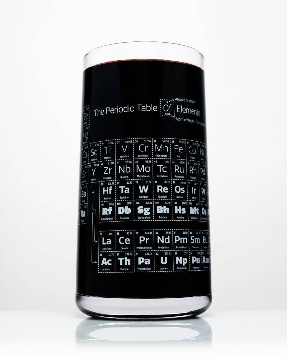 Periodic Table Drinking Glass