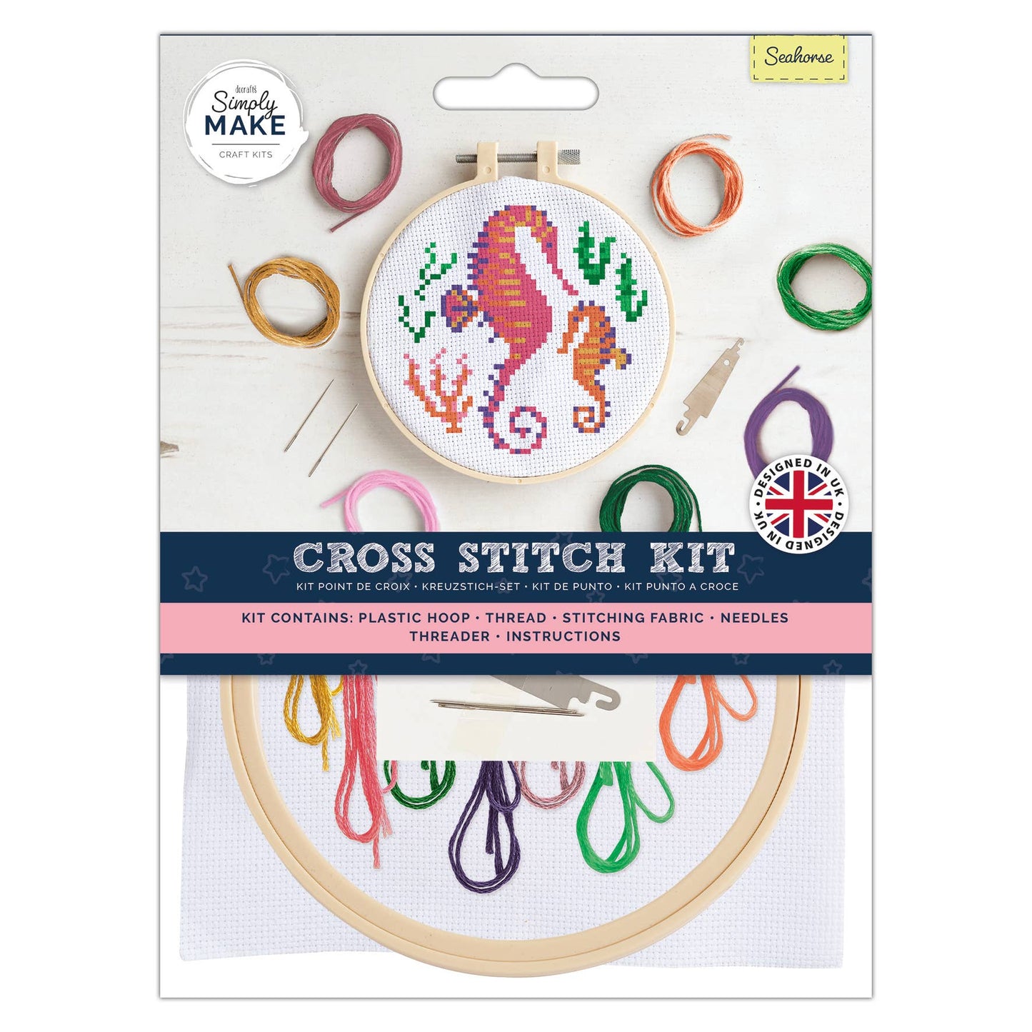 Simply Make Cross Stitch Kit - Seahorse