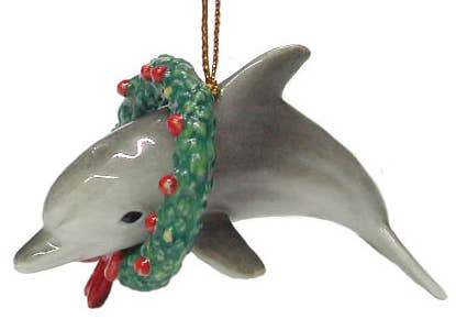 Ornament Dolphin  Northern Rose Porcelain Mini Figurine