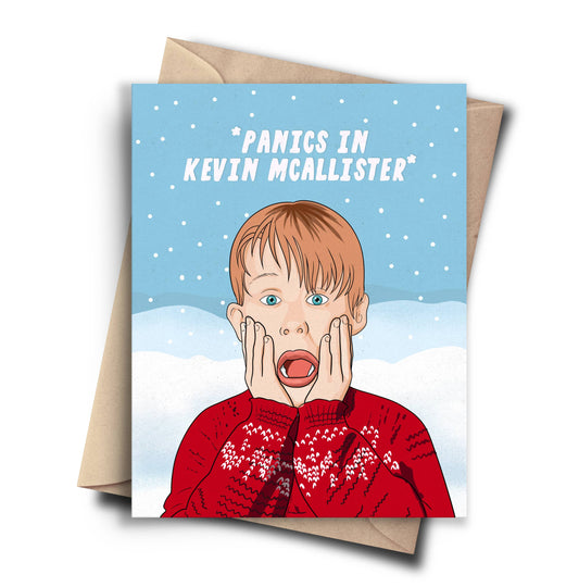 Panic Christmas Card Funny Pop Culture Holiday Card