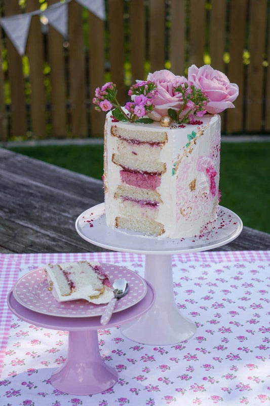 Pink melamine cake stand L 27 cm Isabelle Rose