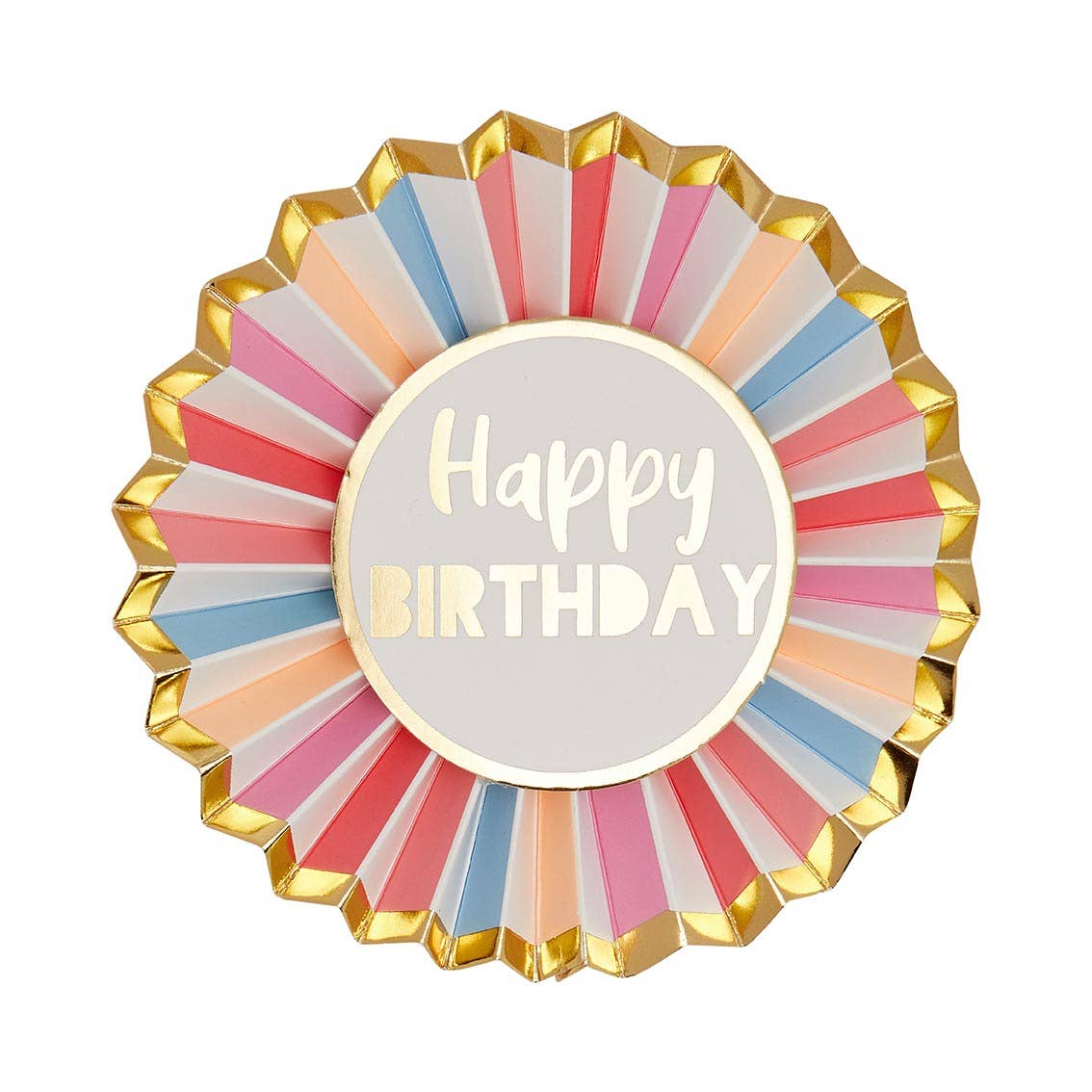 Rose Gold Happy Birthday Badge