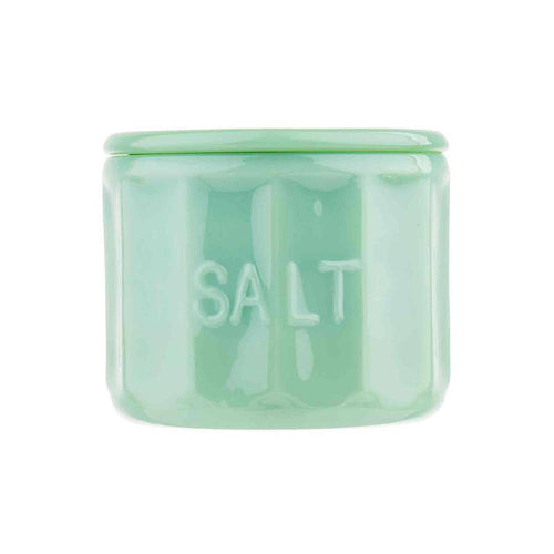 Jadeite Glass Collection Salt Cellar With Lid - Front & Company: Gift Store