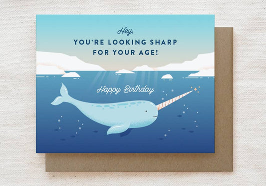 Narwhal - Birthday Card