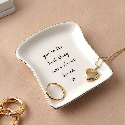 Ceramic 'Your The Best Thing Since Sliced Bread' Ring Dish