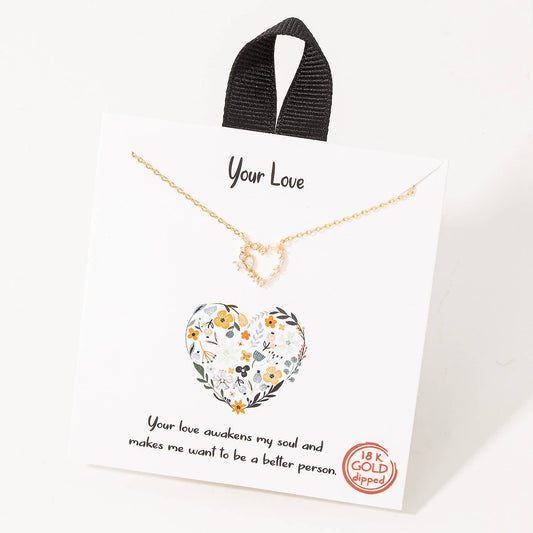 Heart Love Pendant Necklace