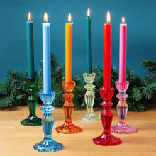 Load image into Gallery viewer, Red Glass Candlestick Holder | Summer | Christmas |
