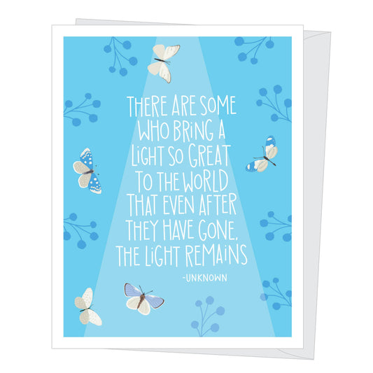 A Light So Great Sympathy Card