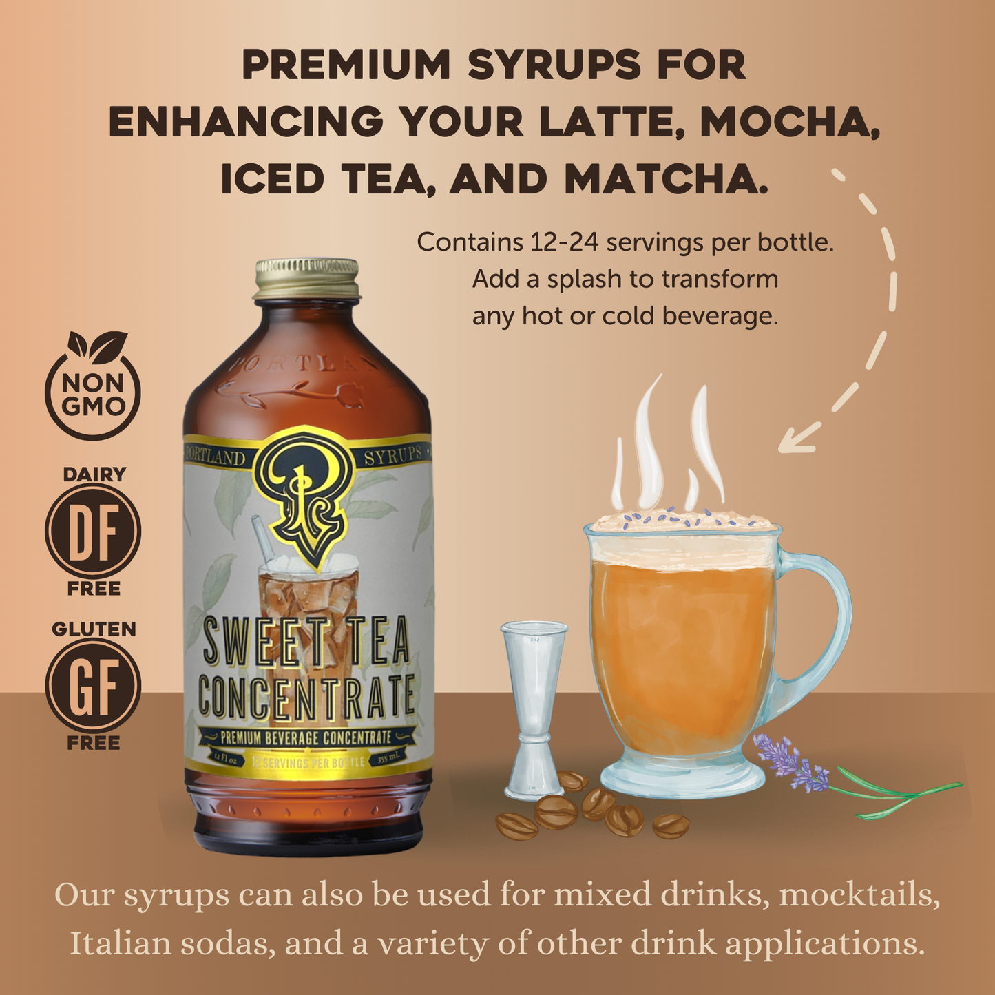 Sweet Iced Tea Concentrate 12oz -  beverage mixer
