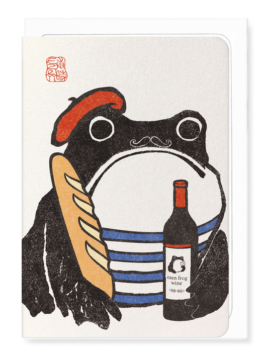 FRENCH FROG: Japanese Greeting Card