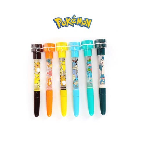 Pokemon Bubble Stamp + Ballpoint Pen + Bubble Wand