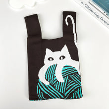 Load image into Gallery viewer, Wool Cat Knitted Handbag
