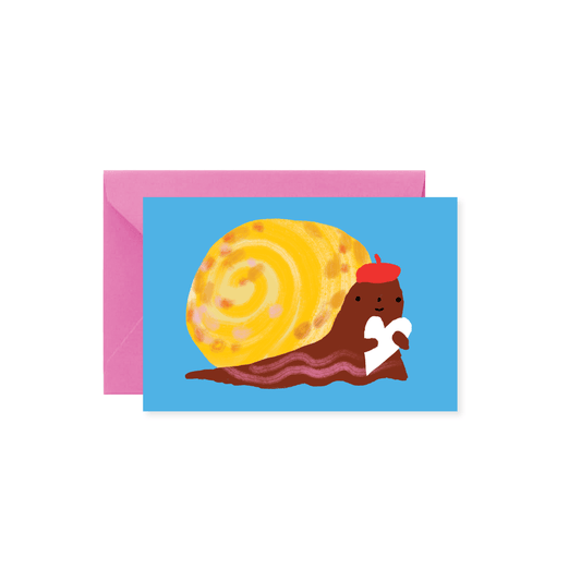 Snail Mail – Whimsical Snail Mini Note Card