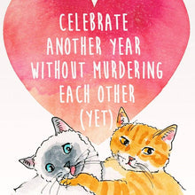 Load image into Gallery viewer, Murder Cats Couple Anniversary Card
