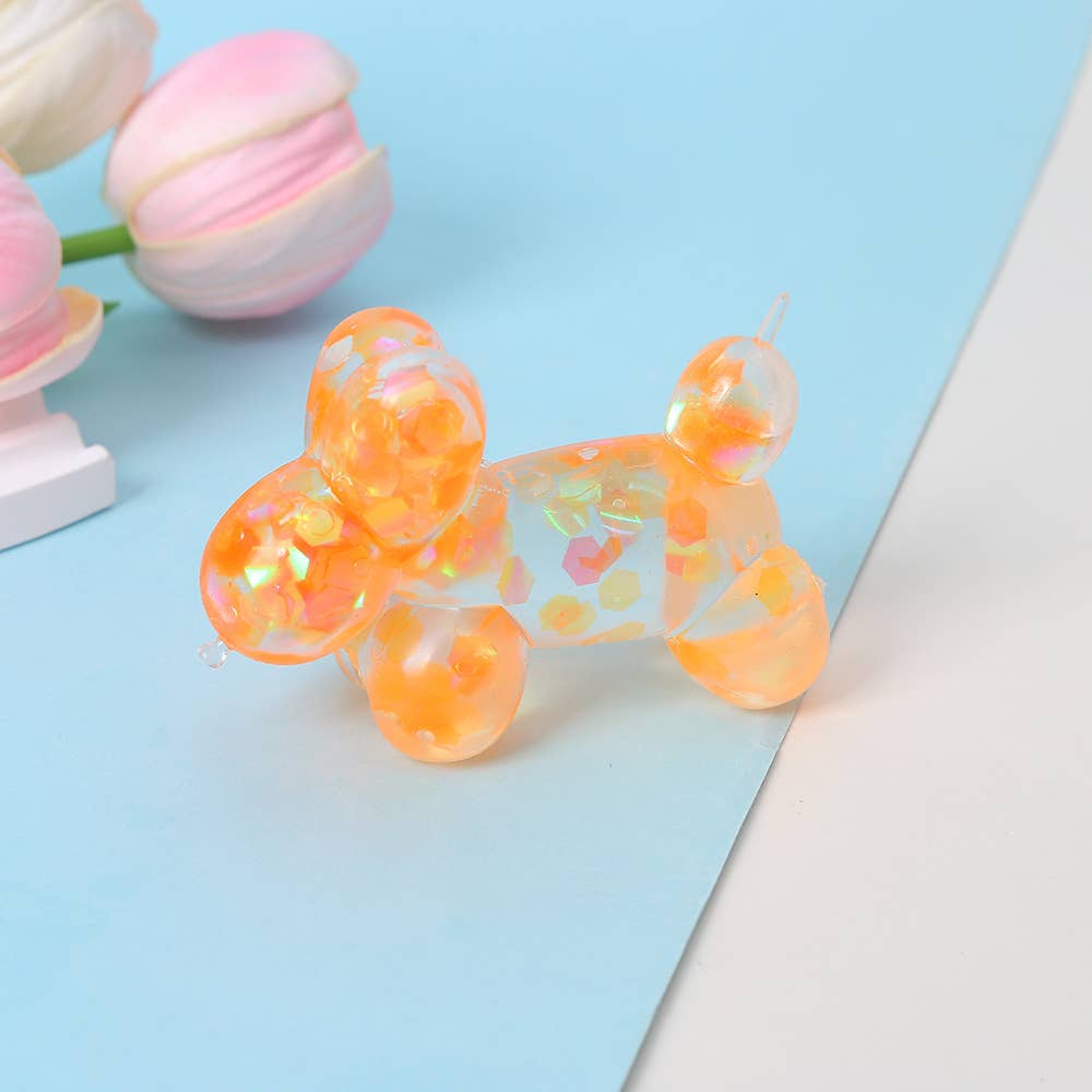 Sequin Balloon Dog Slow Rising Squishy Toy