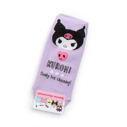 Sanrio Cotton Sneakers Letters Socks- Kuromi Socks