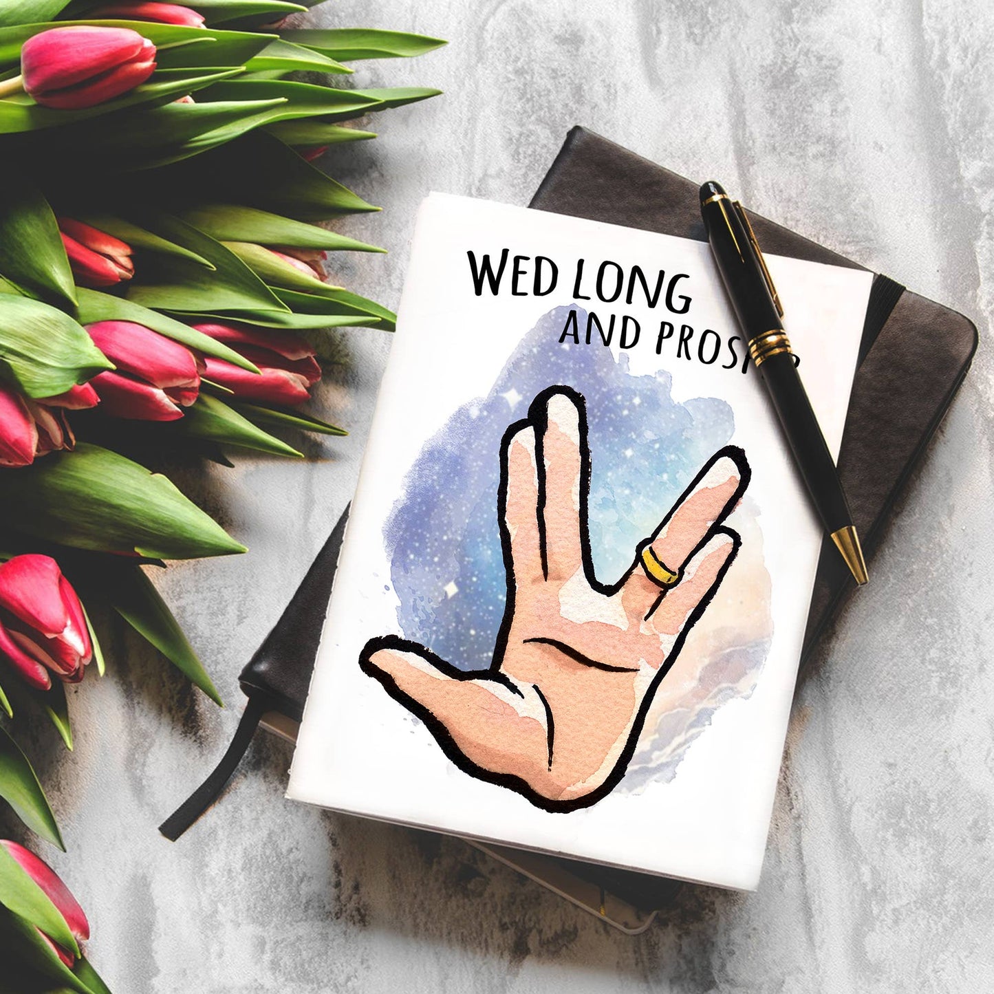 "Wed Long and Prosper" - Space Adventure Wedding Engagement