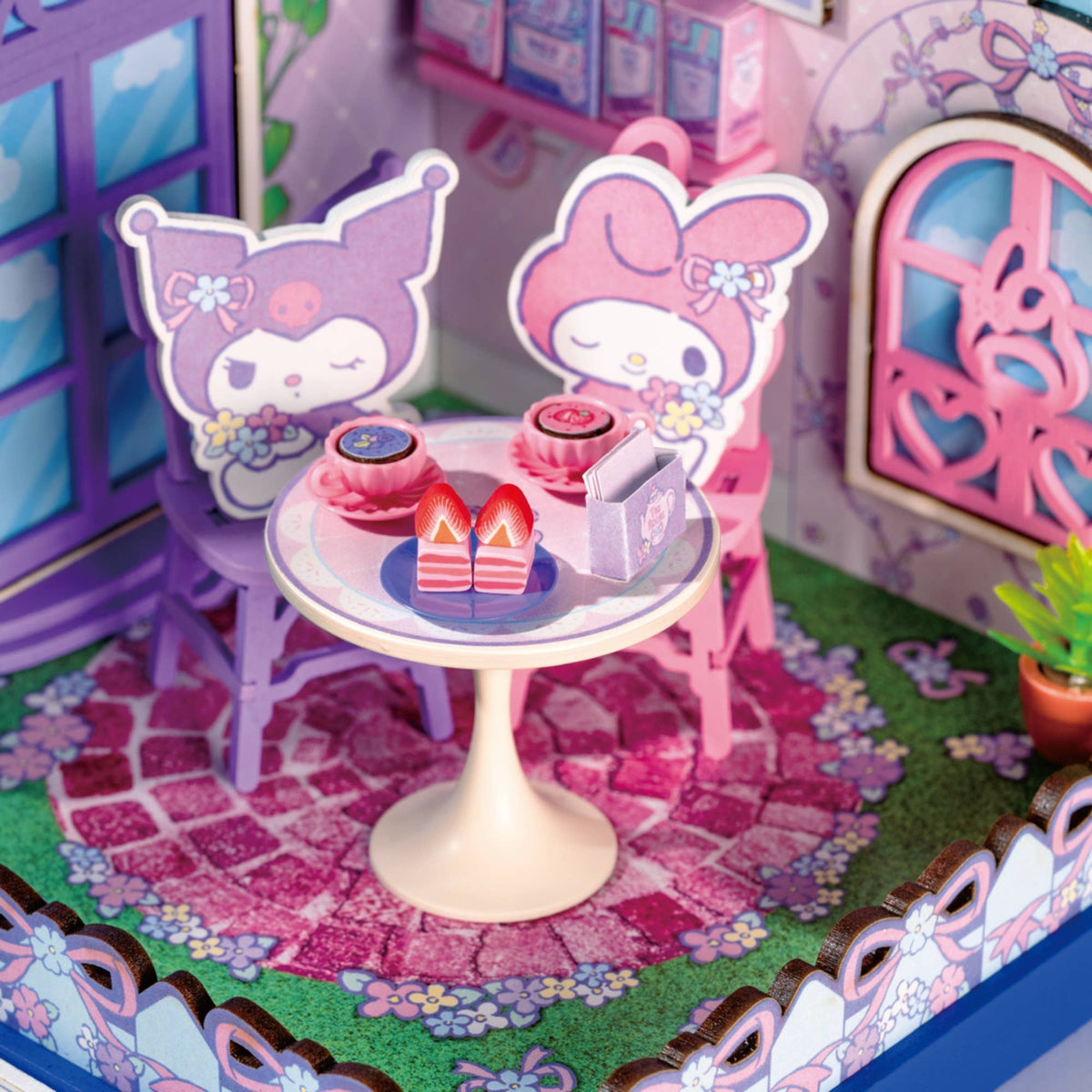 My Melody and Kuromi Tea Party - DIY Miniature House Kit