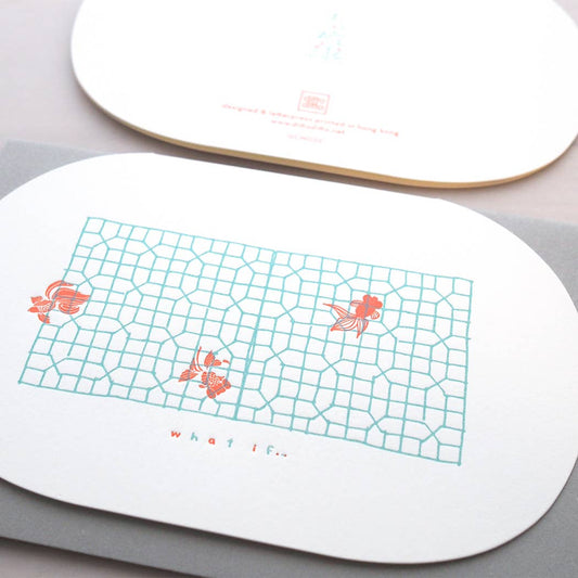 Letterpress window flower card : what if