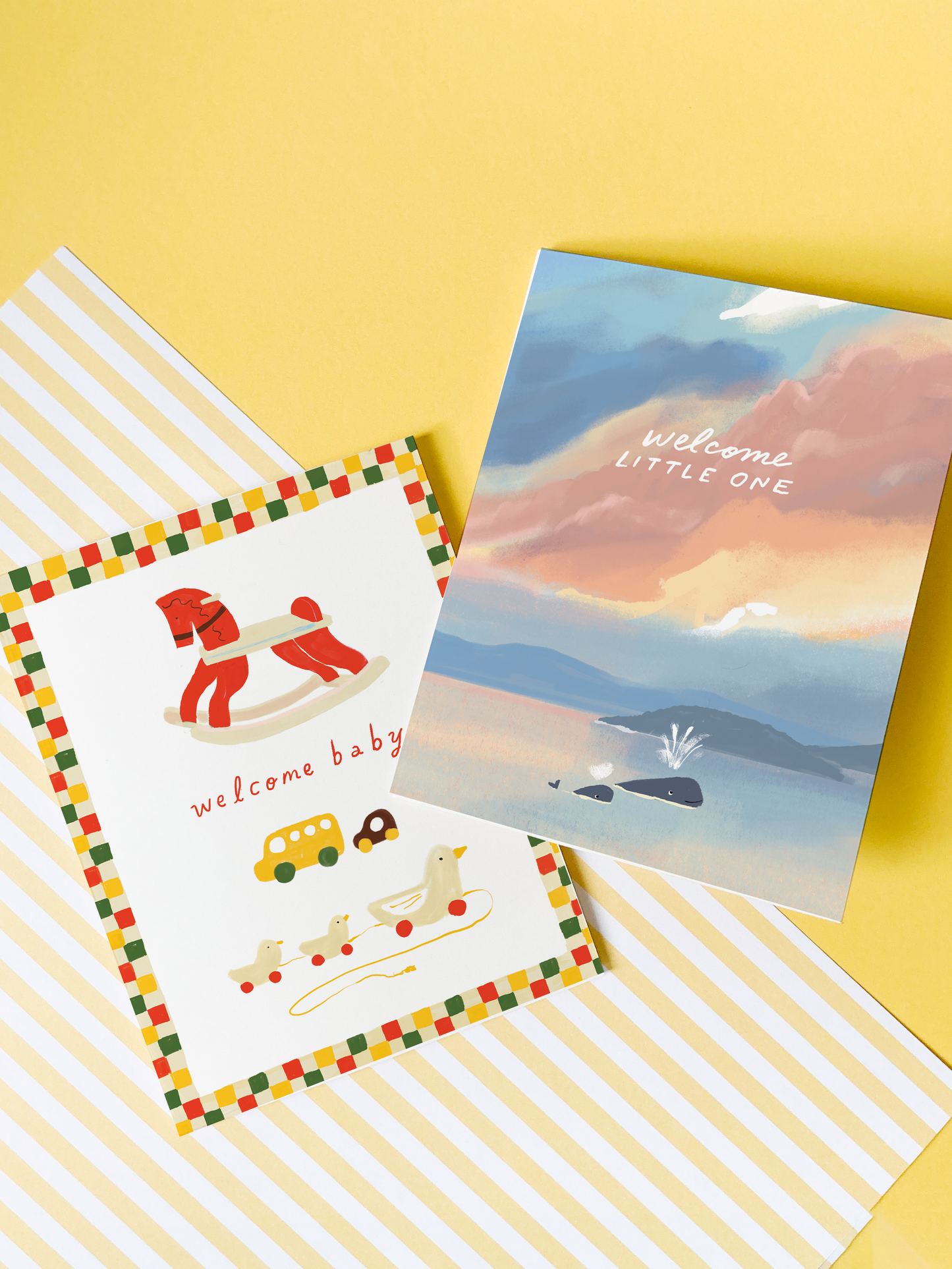 Wooden Toy Baby Card – Sweet Welcome Baby Card