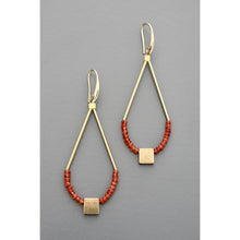 Load image into Gallery viewer, FERE90 Faceted carnelian earrings
