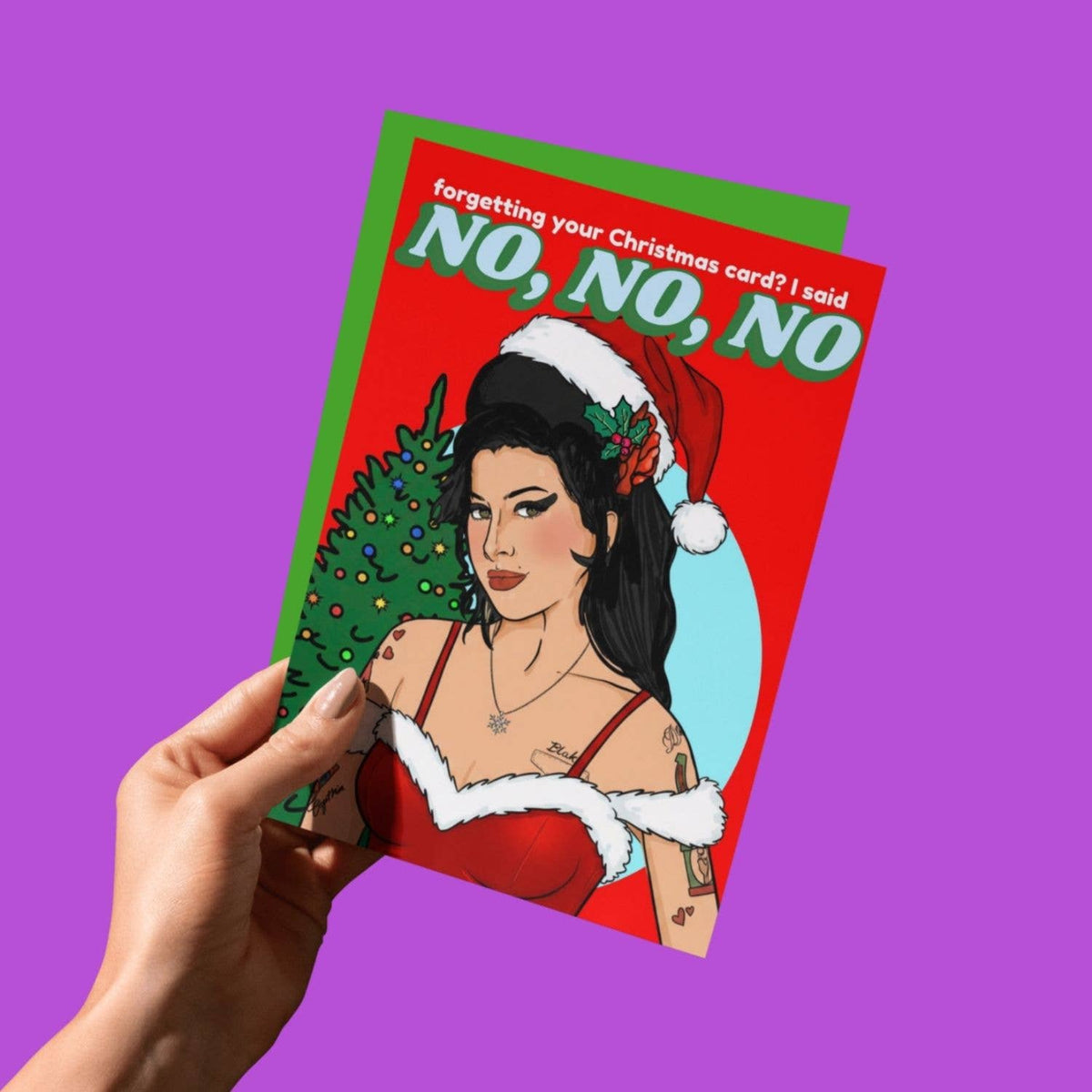 Forgetting your Christmas card? No, No, No A6 Card