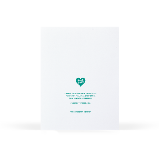 Anniversary Hearts Foil Card
