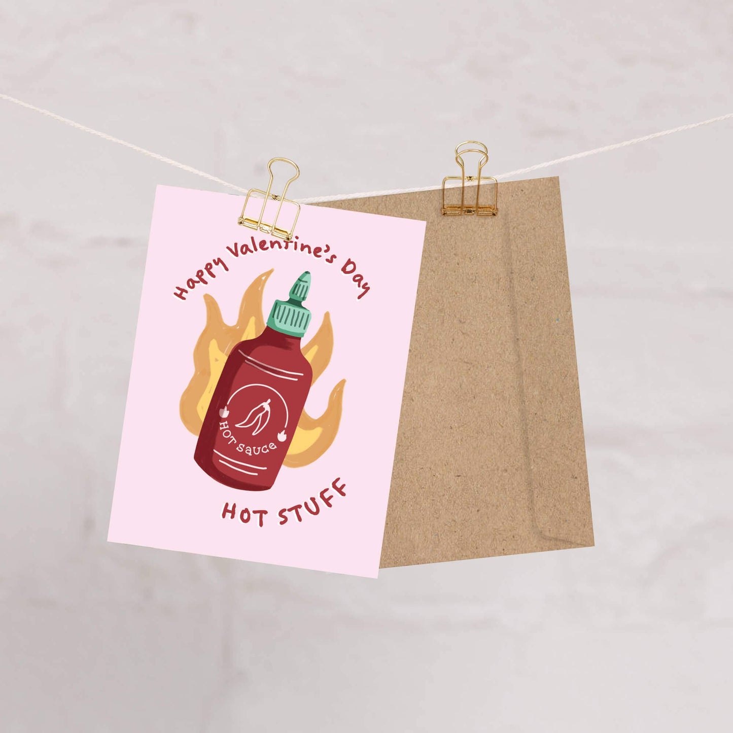 Hot Stuff Valentine's Day Card | Chili Sauce Love