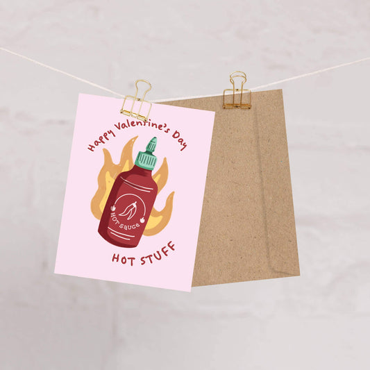Hot Stuff Valentine's Day Card | Chili Sauce Love