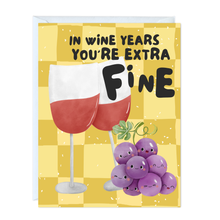 Load image into Gallery viewer, Anniversary Funny Sarcastic Wine Greeting Card (Extra Fine)
