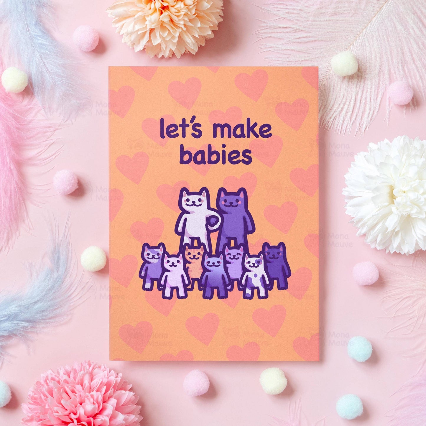 Funny Cat Meme Love Card | Let's Make Babies