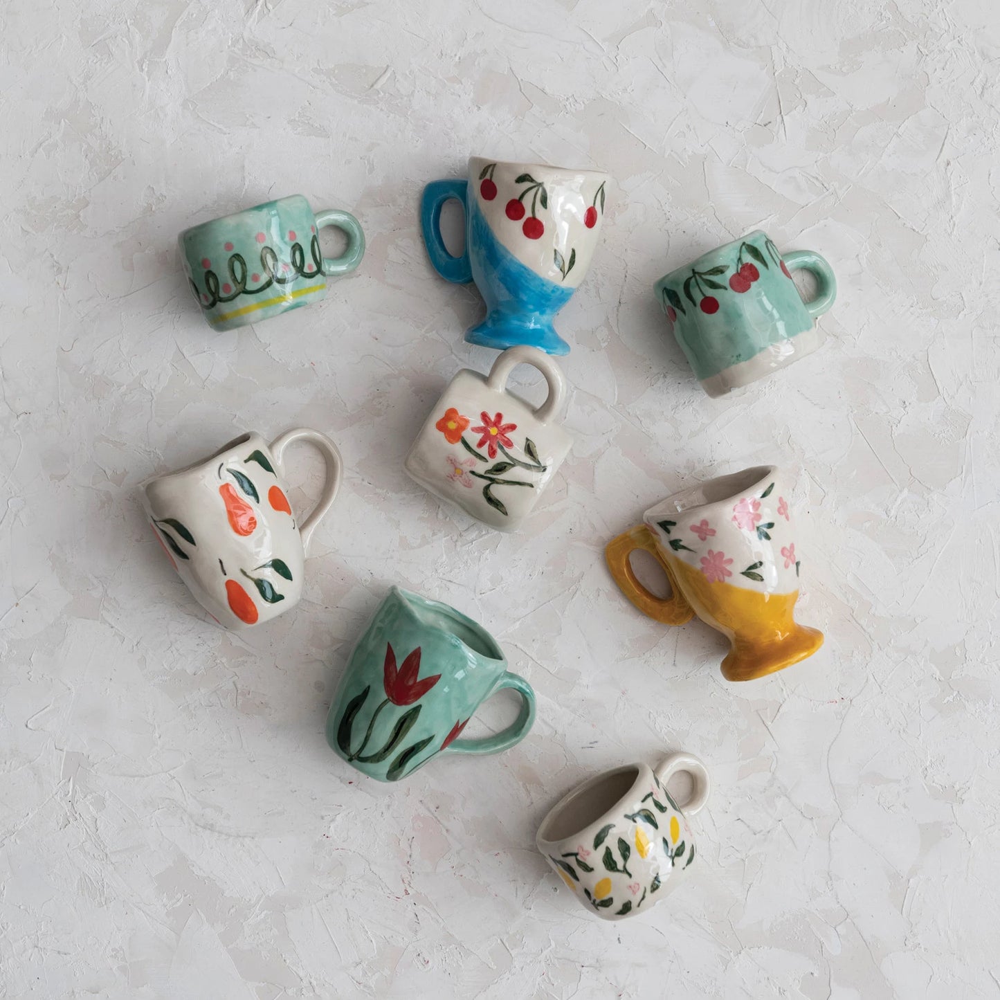 Hand-Painted Stoneware Espresso Cup