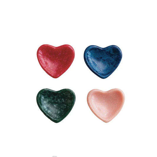 Marbled Resin Heart Shaped Dish